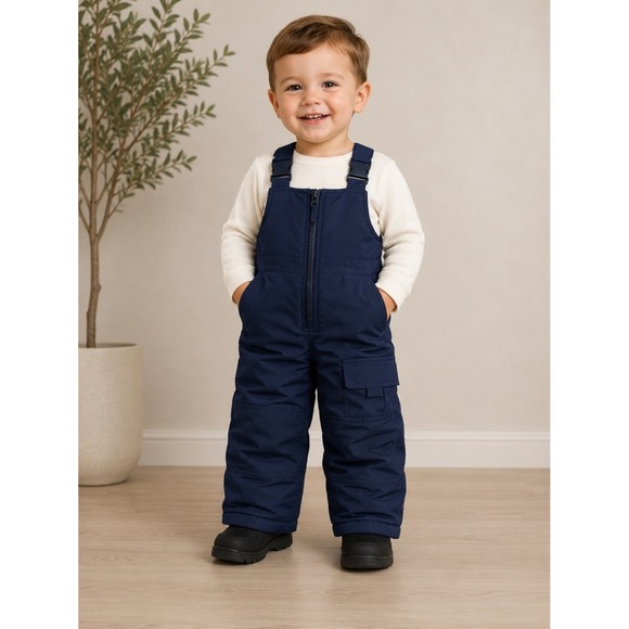 London Fog Other - London Fog Navy Blue Insulated Snow Bib Overalls Toddler Size 2T‎ Winter Pants